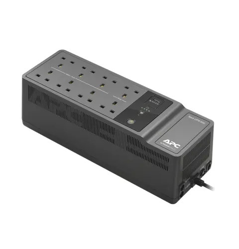 APC Back-UPS, 650VA/400W Floor/Wall Mount, 230V, 8x British BS1363A outlets, USB Type A Port, User Replaceable Battery
