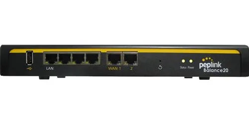 Peplink Balance 20 wired router Gigabit Ethernet Black