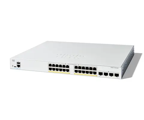 Cisco Catalyst 1300-24FP-4G Managed Switch, 24 Port GE, Full PoE, 4x1GE SFP, Limited Lifetime Protection (C1300-24FP-4G)