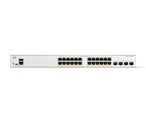 Cisco Catalyst 1300-24P-4X Managed Switch, 24 Port GE, PoE, 4x10GE SFP+, Limited Lifetime Protection (C1300-24P-4X)