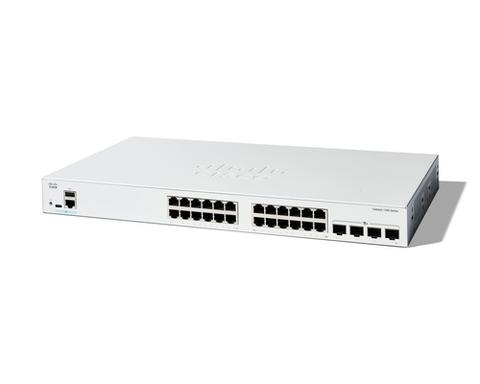 Cisco Catalyst 1300-24T-4X Managed Switch, 24 Port GE, 4x10GE SFP+, Limited Lifetime Protection (C1300-24T-4X)