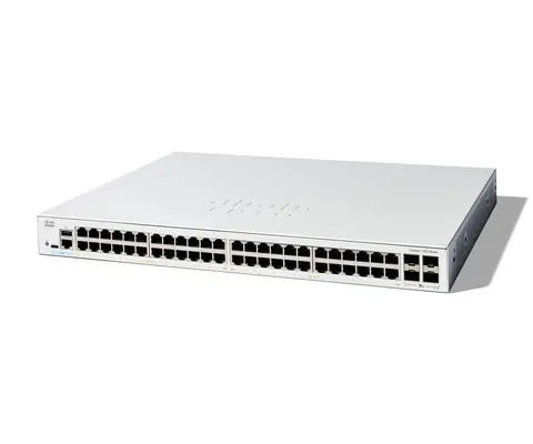 Cisco Catalyst 1300-48T-4X Managed Switch, 48 Port GE, 4x10GE SFP+, Limited Lifetime Protection (C1300-48T-4X)