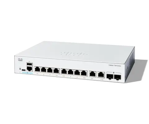 Cisco Catalyst 1300-8T-E-2G Managed Switch, 8 Port GE, Ext PS, 2x1GE Combo, Limited Lifetime Protection (C1300-8T-E-2G)