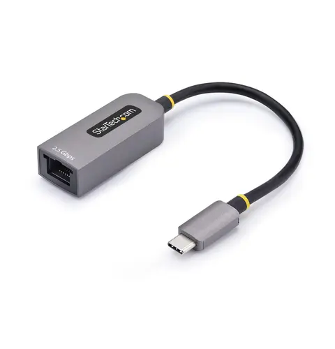 StarTech.com 2.5GbE USB-C to Ethernet Adapter, NBASE-T NIC, USB 3.0 Type-C 2.5/1G Multi Speed Network, Thunderbolt Compatible, Windows & Mac