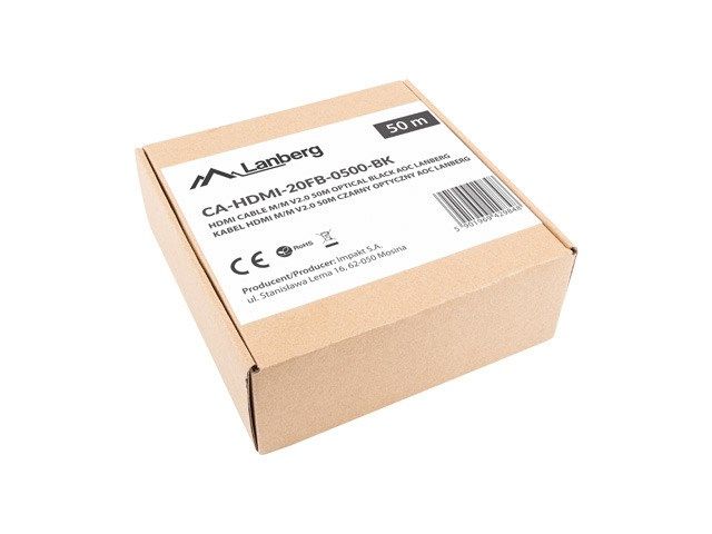 Lanberg CA-HDMI-20FB-0500-BK HDMI cable 50 m HDMI Type A (Standard) Black, Silver