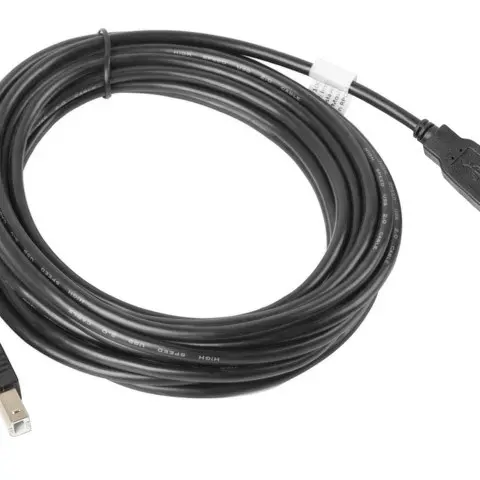 Lanberg CA-USBA-10CC-0050-BK USB cable USB 2.0 5 m USB B 0.48 Gbit/s Black
