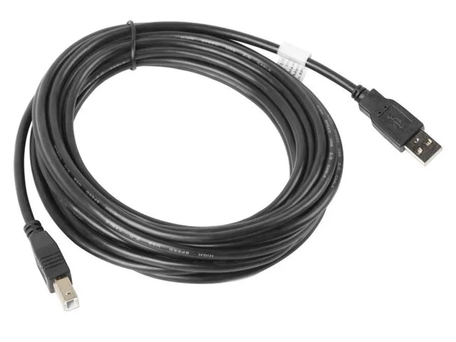 Lanberg CA-USBA-10CC-0050-BK USB cable USB 2.0 5 m USB B 0.48 Gbit/s Black
