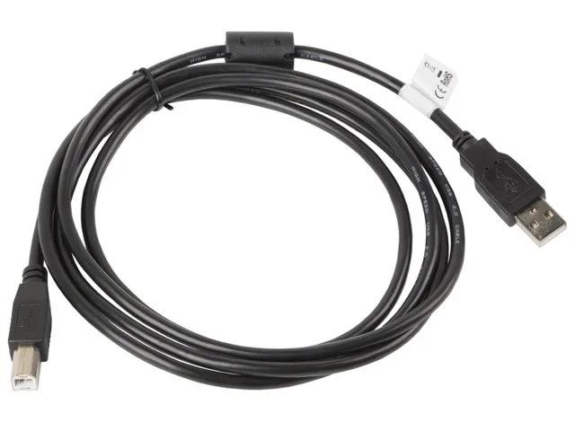 Lanberg CA-USBA-11CC-0018-BK USB cable USB 2.0 1.8 m USB B 0.48 Gbit/s Black