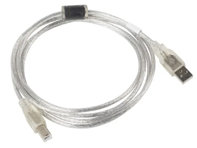 Lanberg CA-USBA-12CC-0018-TR USB cable USB 2.0 1.8 m USB B 0.48 Gbit/s Transparent