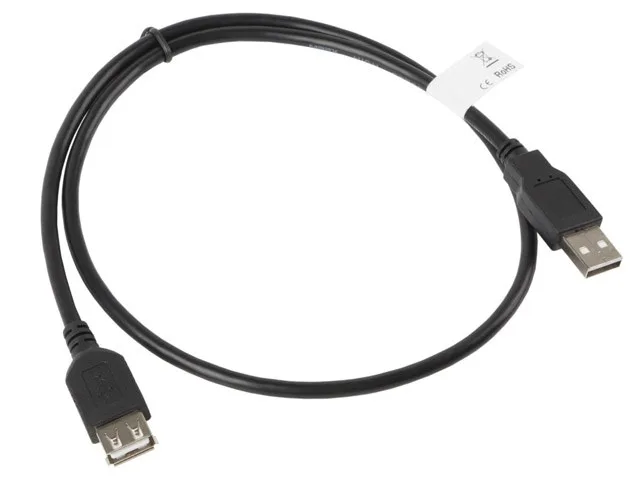 Lanberg CA-USBE-10CC-0007-BK USB cable USB 2.0 0.7 m USB A 0.48 Gbit/s Black