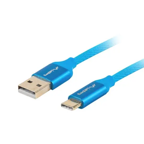 Lanberg CA-USBO-22CU-0018-BL USB cable USB 2.0 1.8 m USB A USB C 0.48 Gbit/s Blue