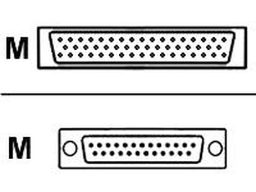 Cisco Smart Serial WIC2/T 26 Pin - RS530 D25 Male DTE serial cable Blue