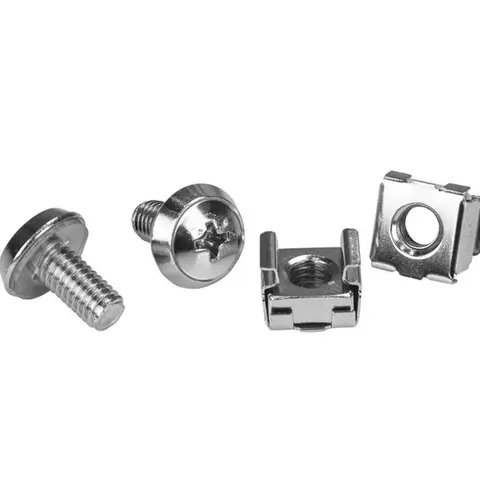 StarTech.com M6 Rack Screws and M6 Cage Nuts - 20 Pack