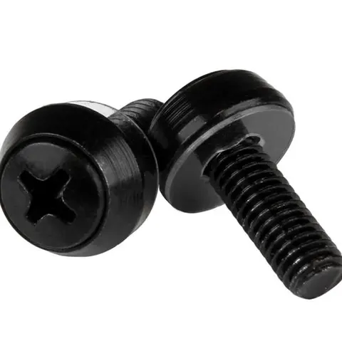 StarTech.com M6 x 12mm - Mounting Screws - 100 Pack, Black