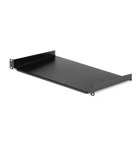 StarTech.com 1U Fixed Server Rack Mount Shelf - 10in Deep Steel Universal Cantilever Tray for 19" AV/ Network Equipment Rack - Heavy Duty Steel - Weight Capacity 44lbs/20kg, Black