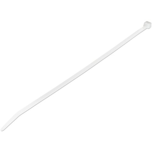 StarTech.com 10"(25cm) Cable Ties - 1/8"(4mm) wide, 2-5/8"(68mm) Bundle Diameter, 50lb(22kg) Tensile Strength, Nylon Self Locking Zip Ties w/Curved Tip, 94V-2/UL Listed, 1000 Pack - White