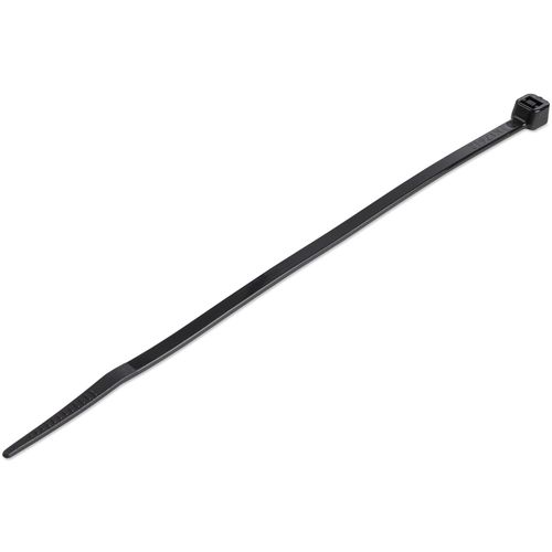 StarTech.com 100-Pack 6"(15cm) Cable Ties - 1/8"(3.6mm) wide, 1-3/8"(39mm) Bundle Diameter, 40lb(18kg) Tensile Strength, Nylon Self Locking Zip Ties with Curved Tip, UL Listed, Black - TAA