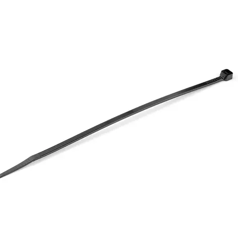 StarTech.com 8"(20cm) Cable Ties - 1/8"(4mm) wide, 2-1/8"(55mm) Bundle Diameter, 50lb(22kg) Tensile Strength, Nylon Self Locking Zip Ties with Curved Tip - 94V-2/UL Listed, 100 Pack - Black