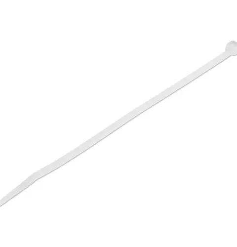 StarTech.com 8"(20cm) Cable Ties - 1/8"(4mm) wide, 2-1/8"(55mm) Bundle Diameter, 50lb(22kg) Tensile Strength, Nylon Self Locking Zip Ties w/ Curved Tip - 94V-2/UL Listed, 1000 Pack - White
