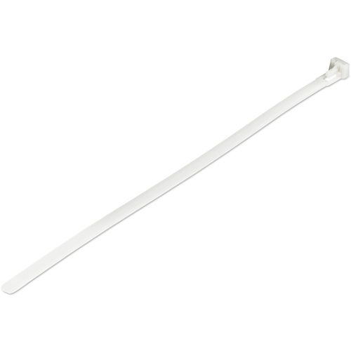StarTech.com 10"(25cm) Reusable Cable Ties - 1/4"(7mm) wide, 2-1/2"(65mm) Bundle Dia. 50lb(22kg) Tensile Strength, Releasable Nylon Ties, Indoor/Outdoor, 94V-2/UL Listed, 100 Pack - White