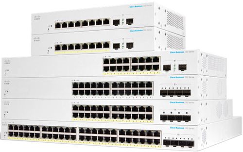 Cisco CBS220-8FP-E-2G-EU network switch Managed L2 Gigabit Ethernet (10/100/1000) Power over Ethernet (PoE) White