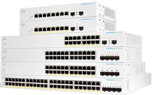 Cisco CBS220-8FP-E-2G-EU network switch Managed L2 Gigabit Ethernet (10/100/1000) Power over Ethernet (PoE) White