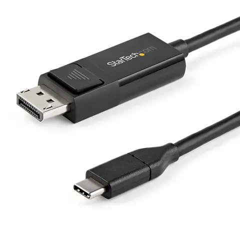 StarTech.com 3.3ft (1m) USB C to DisplayPort 1.2 Cable 4K 60Hz - Bidirectional DP to USB-C or USB-C to DP Reversible Video Adapter Cable - HBR2/HDR - USB Type C/Thunderbolt Monitor Cable