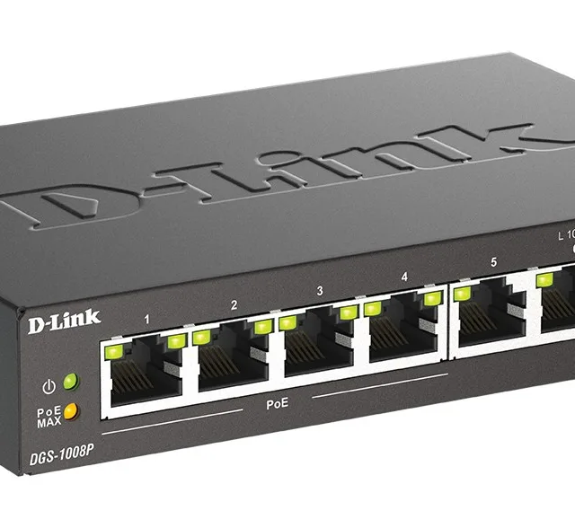 D-Link 8-Port Gigabit PoE Unmanaged Desktop Switch