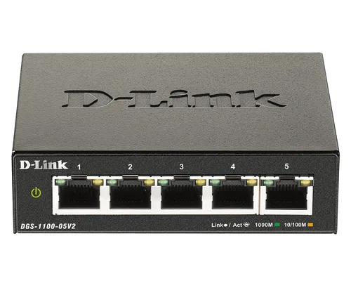 D-Link DGS-1100-05V2/E network switch Managed L2 Gigabit Ethernet (10/100/1000) Black