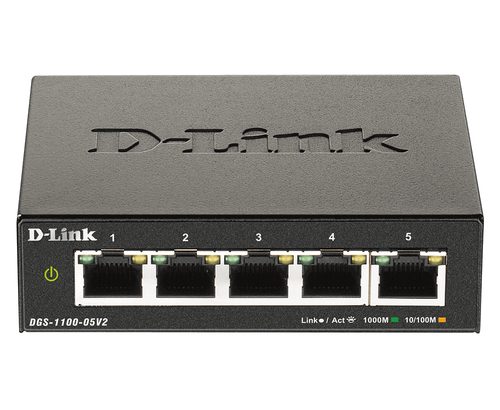 D-Link DGS-1100-05V2/E network switch Managed L2 Gigabit Ethernet (10/100/1000) Black