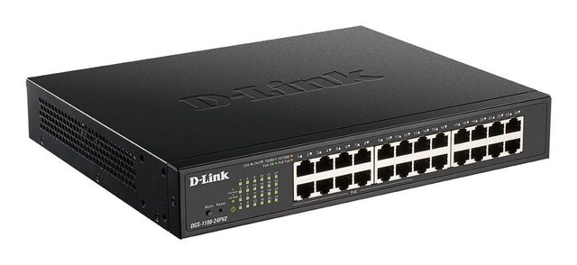 D-Link DGS-1100-24PV2 Managed L2 Gigabit Ethernet (10/100/1000) Power over Ethernet (PoE) Black
