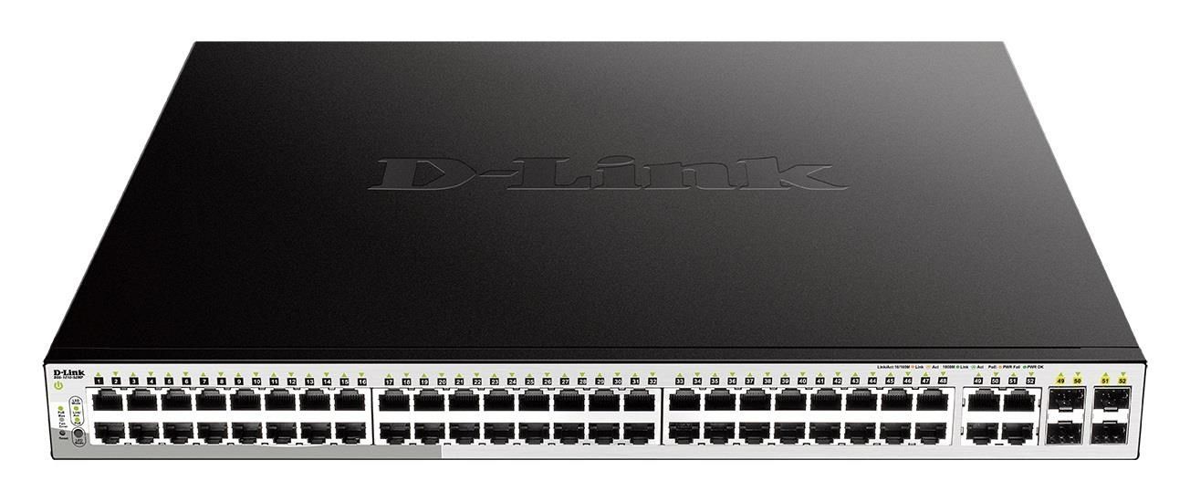 D-Link DGS-1210-52MP Managed L2 Gigabit Ethernet (10/100/1000) Power over Ethernet (PoE) Black, Grey