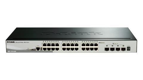 D-Link 24-port Gigabit PoE Smart Managed Switch with 4x 10G SFP+, 370Watts