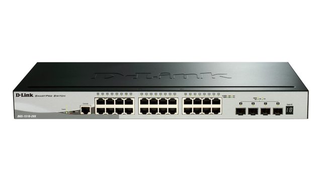 D-Link 24-port Gigabit PoE Smart Managed Switch with 4x 10G SFP+, 370Watts