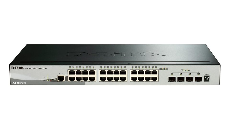 D-Link 24-port Gigabit PoE Smart Managed Switch with 4x 10G SFP+, 370Watts