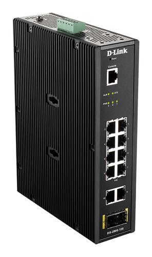 D-Link 12-Port L2 Industrial Smart Managed Switch with 10 x 1GBaseT(X) & 2 x SFP