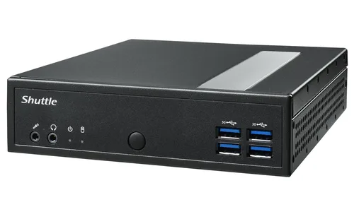 Shuttle XPC Slim System DL3000EP, Intel N100, Win10 IoT, 8GB RAM, 128GB SSD M.2 (NVMe), 2x LAN (2x 2.5Gbit), 2xCOM, 1xHDMI, 1xDP, 1x VGA, fanless, 24/7 permanent operation