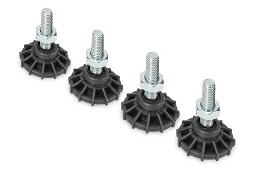 Leveling feet for 482.6 mm (19") network and server enclosures