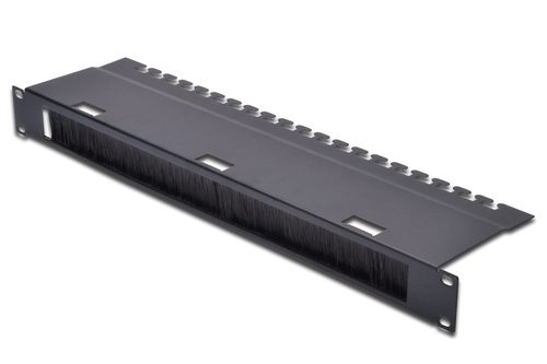 Cable Management Panel with Brush Strip for 483 mm (19") Cabinets, 1U