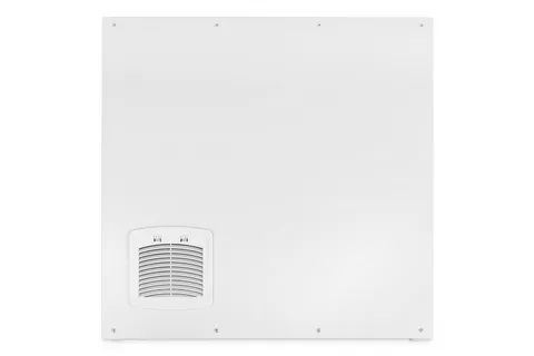 Computer housing with in-built filter fan and levelling feet