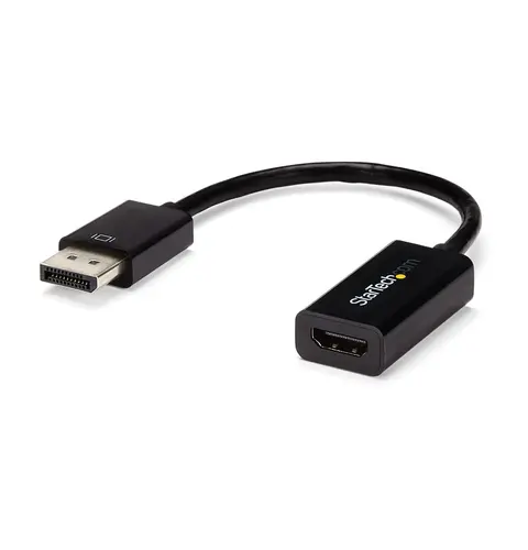StarTech.com DisplayPort to HDMI Adapter - 4K 30Hz Active DisplayPort to HDMI Video Converter - DP to HDMI Monitor/TV/Display Cable Adapter Dongle - Ultra HD DP 1.2 to HDMI 1.4 Adapter