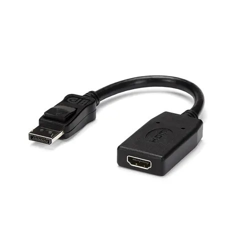 StarTech.com DisplayPort to HDMI Adapter - DP to HDMI Adapter/Video Converter - 1080p - VESA Certified - DP to HDMI Monitor/Display/Projector Adapter Dongle - Passive - Latching DP Connector