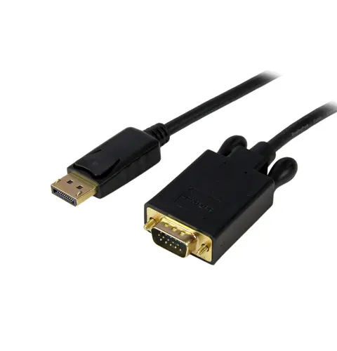 StarTech.com 15ft (4.6m) DisplayPort to VGA Cable - Active DisplayPort to VGA Adapter Cable - 1080p Video - DP to VGA Monitor Cable - DP 1.2 to VGA Converter - Latching DP Connector