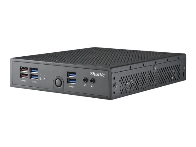 Shuttle XPC slim Barebone DS50U, Intel Celeron 7305, 2x LAN (1x 2.5Gbit ,1x 1Gbit), 1xCOM,1xHDMI,1xDP, 1x VGA, fanless, 24/7 permanent operation