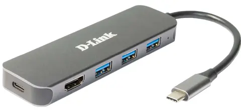 D-Link 5-in-1 USB-C Hub with HDMI/Power Delivery