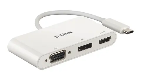 D-Link USB-C to HDMI/DisplayPort/VGA Video Adapter