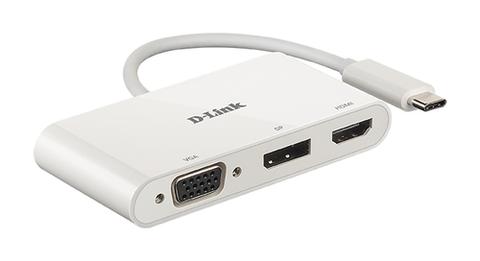D-Link USB-C to HDMI/DisplayPort/VGA Video Adapter