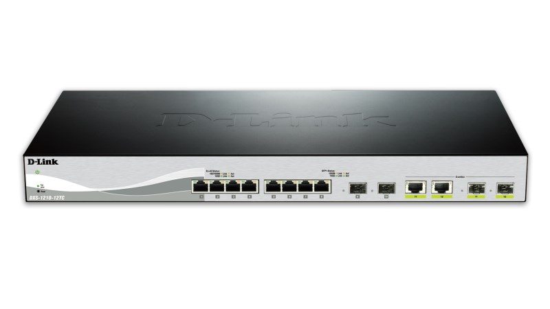 D-Link DXS-1210-12TC/E network switch Managed L2 10G Ethernet (100/1000/10000) 1U Black, Silver