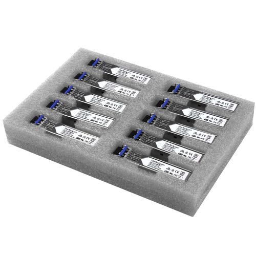 StarTech.com Cisco GLC-LH-SMD Compatible SFP Transceiver Module - 1000BASE-LX/LH - 10 Pack~Cisco GLC-LH-SMD Compatible SFP Module (10 Pack) - 1000BASE-LX/LH - 1GbE Single Mode Fiber SMF Optic Transceiver - 1GE Gigabit Ethernet SFP - LC 10km - 1310nm - DDM Cisco Firepower, ASR920, IE2000