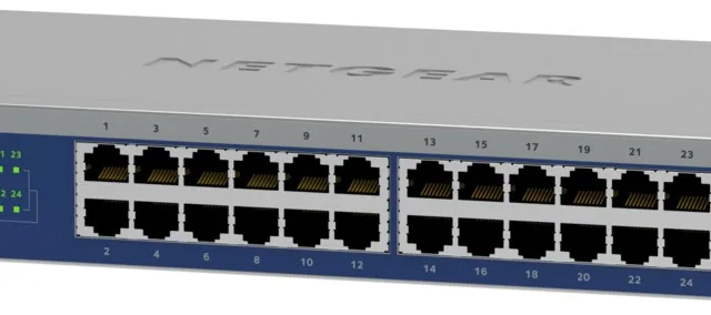 NETGEAR GS524-300EUS network switch Unmanaged Gigabit Ethernet (10/100/1000) Grey